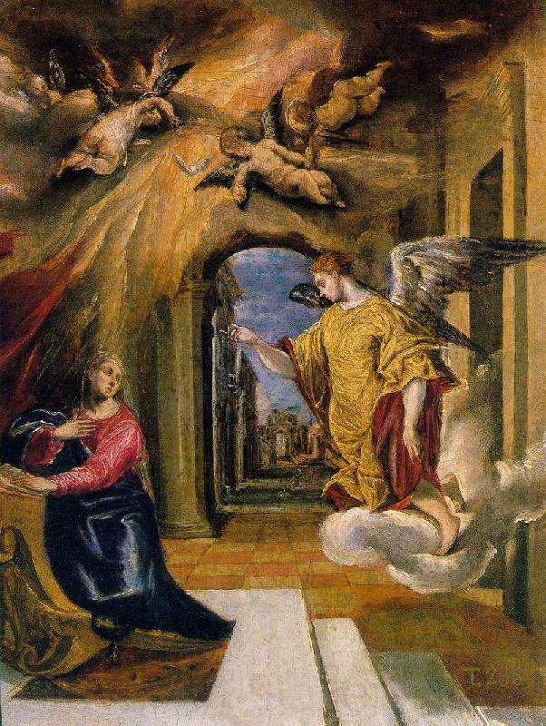 GRECO, El The Annunciation sdgm Norge oil painting art